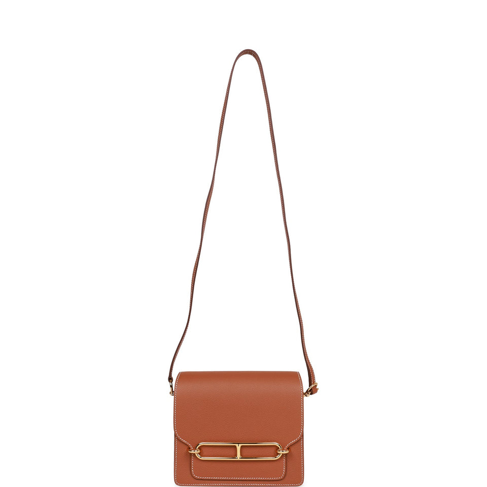 Hermes Mini Sac Roulis 18 Gold Evercolor Gold Hardware