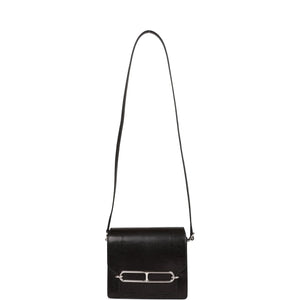 Hermes Mini Sac Roulis 18 Black Lizard Palladium Hardware