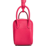 Hermes Mini Lindy Rose Extreme Clemence Palladium Hardware