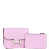 Hermes Constance Slim Wallet Mauve Sylvestre Epsom Palladium Hardware