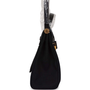 Hermes Herbag Zip PM 31 Black Toile H Berline Hunter Gold Hardware