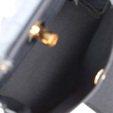 Hermes Herbag Zip PM 31 Black Toile H Berline Hunter Gold Hardware