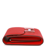 Hermes Constance Compact Wallet Rouge de Coeur Epsom Rose Sakura Enamel and Palladium Hardware