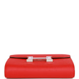 Hermes Constance Compact Wallet Rouge de Coeur Epsom Rose Sakura Enamel and Palladium Hardware