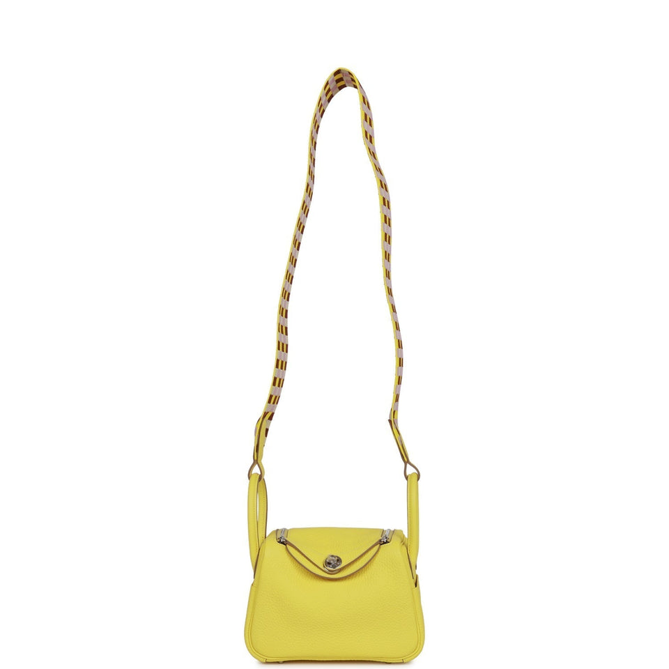 Hermes Mini Lindy Lime Clemence Palladium Hardware