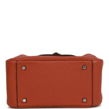 Hermes Mini Lindy Cuivre Clemence Palladium Hardware