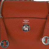 Hermes Mini Lindy Cuivre Clemence Palladium Hardware