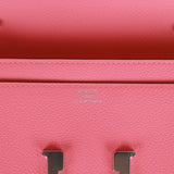 Hermes Constance Wallet To Go Rose Azalee Evercolor Palladium Hardware