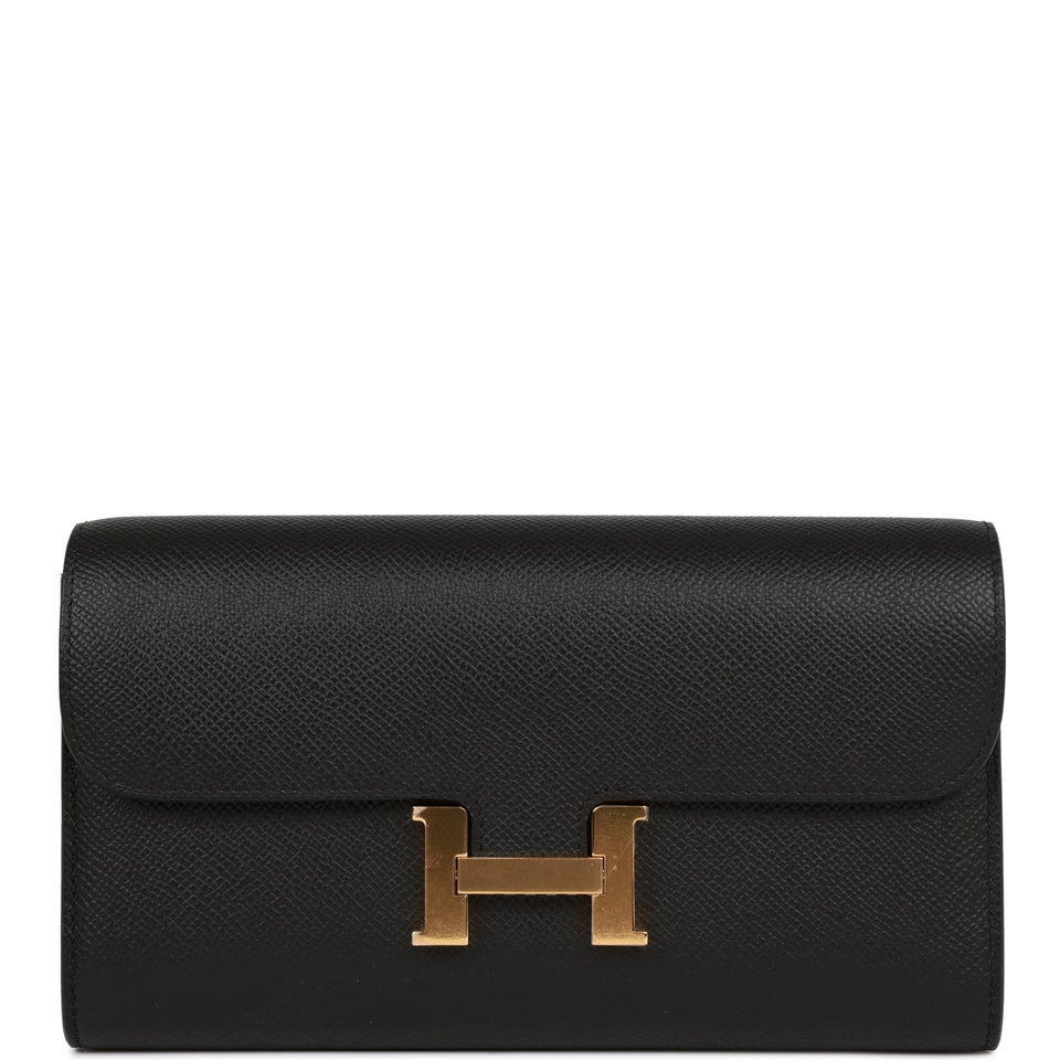 Hermes Constance Wallet To Go Black Epsom Gold Hardware