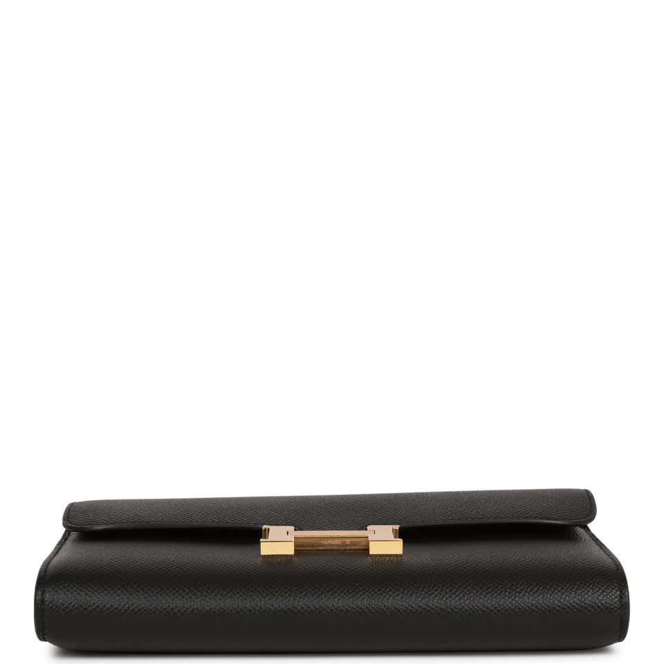 Hermes Constance Wallet To Go Black Epsom Gold Hardware
