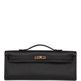 Hermes Kelly Cut Black Swift Rose Gold Hardware