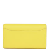 Hermes Constance Wallet To Go Lime Evercolor Gold Hardware