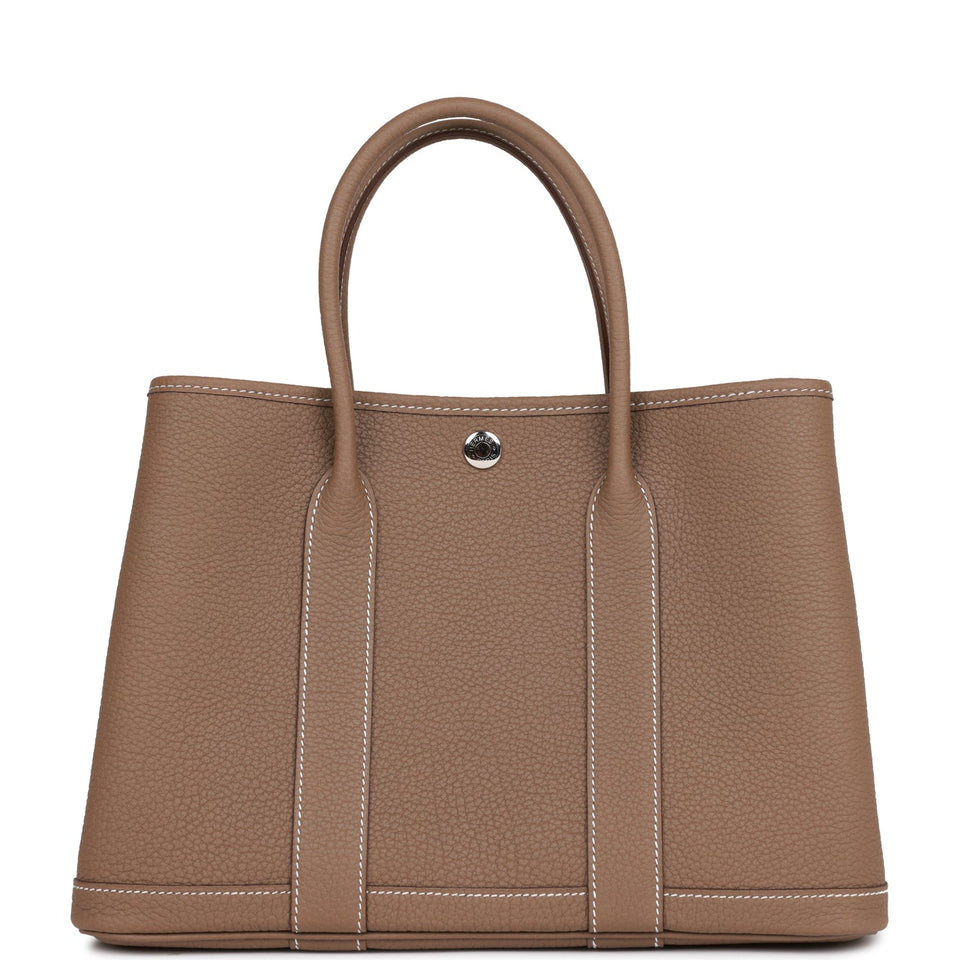 Hermes Garden Party 30 Etoupe Negonda Palladium Hardware