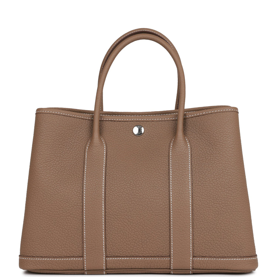 Hermes Garden Party 30 Etoupe Negonda Palladium Hardware