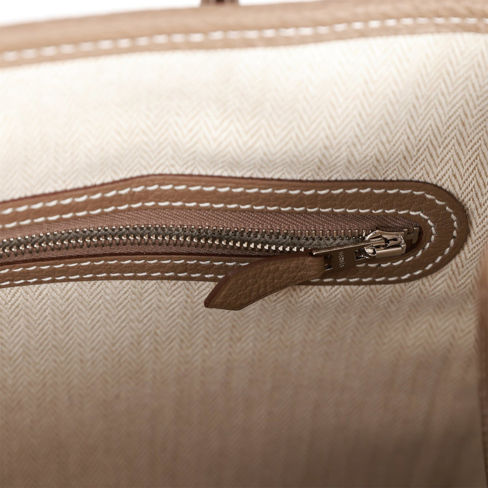 Hermes Garden Party 30 Etoupe Negonda Palladium Hardware