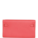 Hermes Kelly Wallet To Go Rose Texas Epsom Palladium Hardware