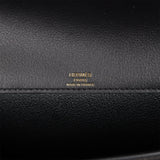 Hermes Kelly Depeches Pouch 25 Black Evergrain Gold Hardware