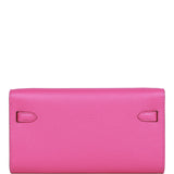 Hermes Kelly Wallet To Go Magnolia Chevre Palladium Hardware