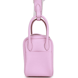 Hermes Mini Lindy Mauve Sylvestre Clemence Palladium Hardware