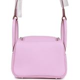 Hermes Mini Lindy Mauve Sylvestre Clemence Palladium Hardware