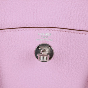 Hermes Mini Lindy Mauve Sylvestre Clemence Palladium Hardware