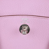 Hermes Mini Lindy Mauve Sylvestre Clemence Palladium Hardware