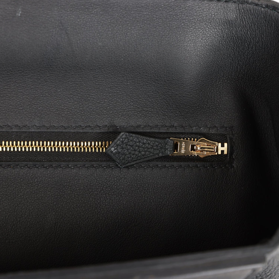 Hermes 24/24 Bag 29 Black Togo and Swift Gold Hardware