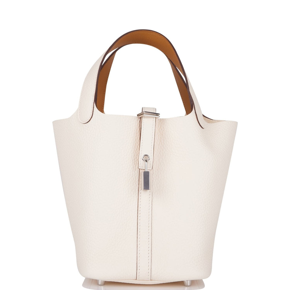 Hermes Picotin 18 Nata and Sesame Clemence Palladium Hardware