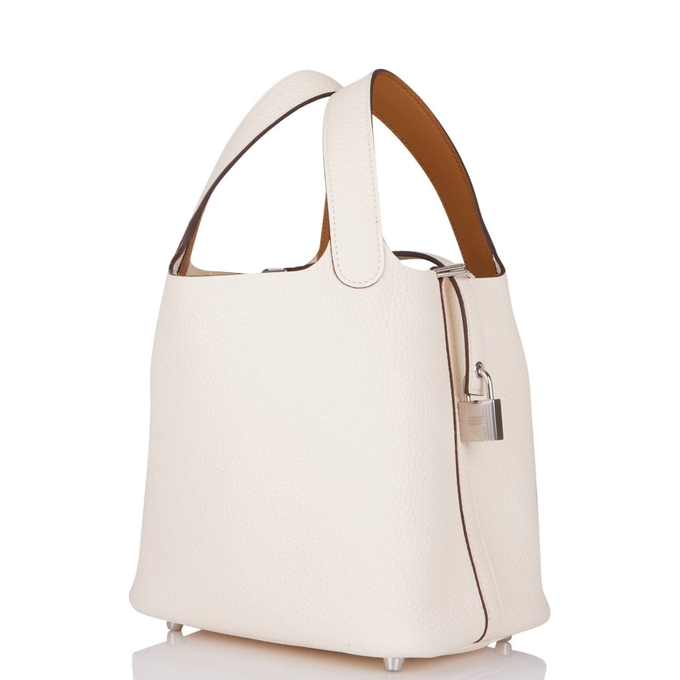 Hermes Picotin 18 Nata and Sesame Clemence Palladium Hardware