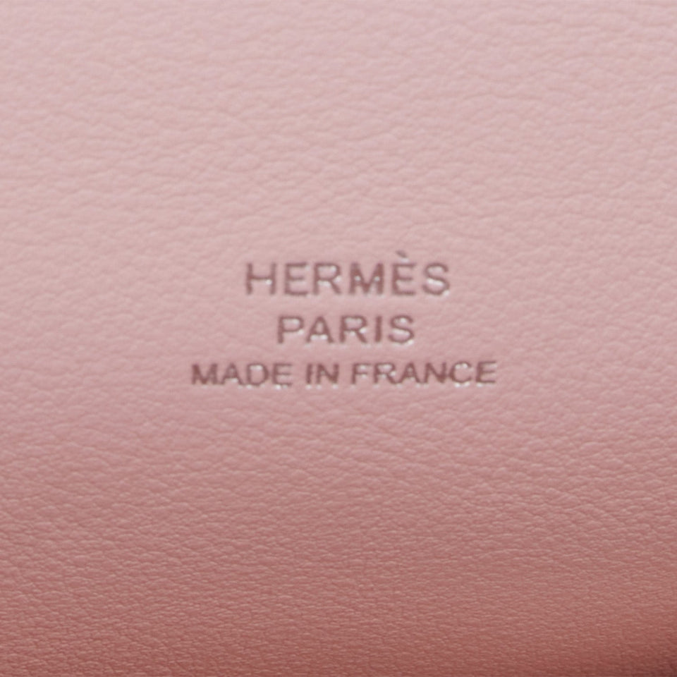 Hermes Kelly Pochette Rose Sakura Swift Palladium Hardware