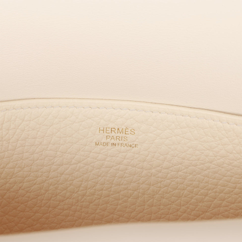 Hermes Halzan 25 Nata Clemence Gold Hardware