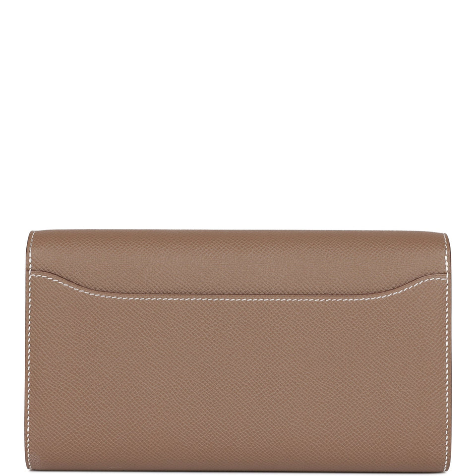 Hermes Constance Wallet To Go Etoupe Epsom Gold Hardware