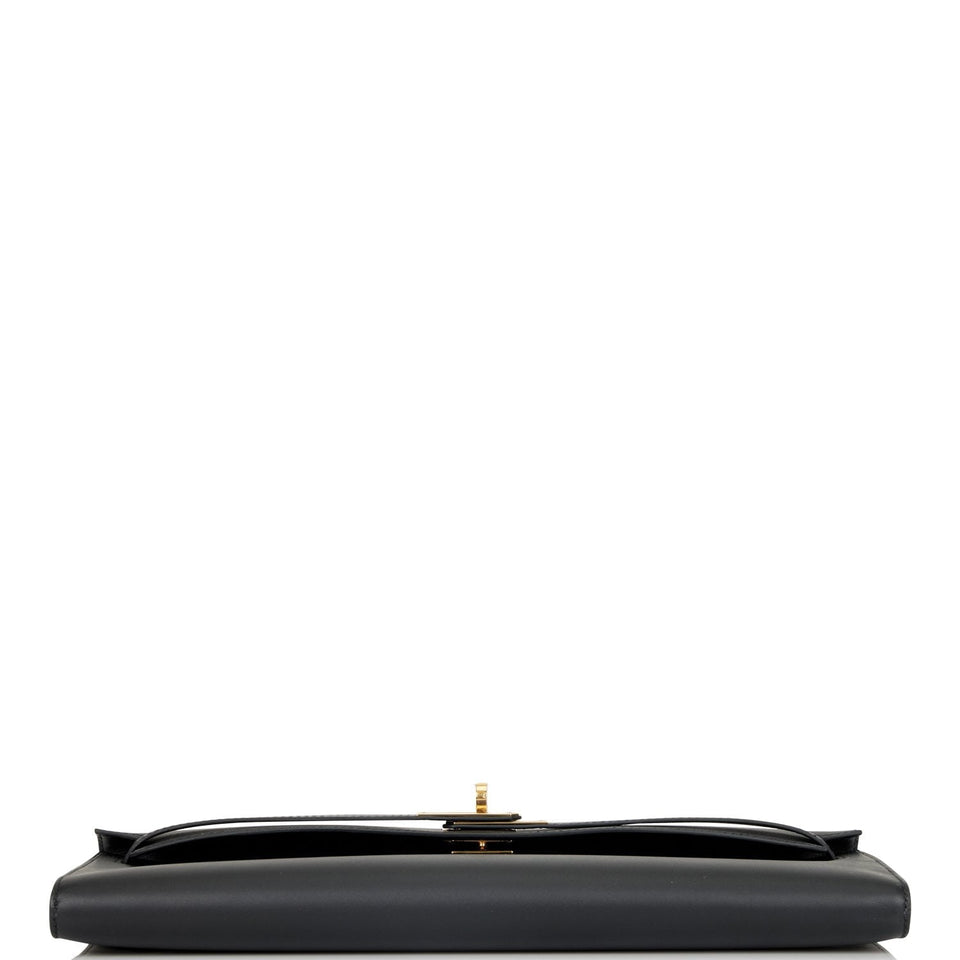 Hermes Kelly Cut Black Swift Gold Hardware