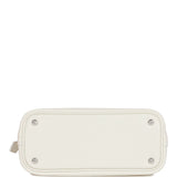 Hermes 1923 Bolide 25 White Evercolor Verso Palladium Hardware