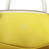 Hermes 1923 Bolide 25 White Evercolor Verso Palladium Hardware