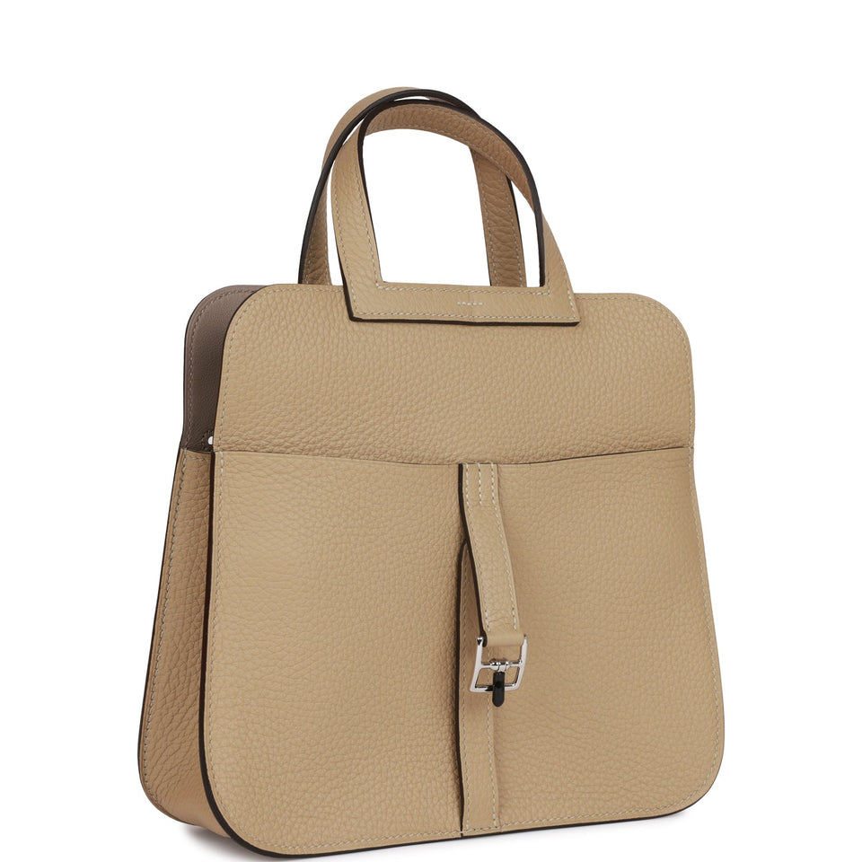 Hermes Halzan 25 Trench Clemence Verso Palladium Hardware