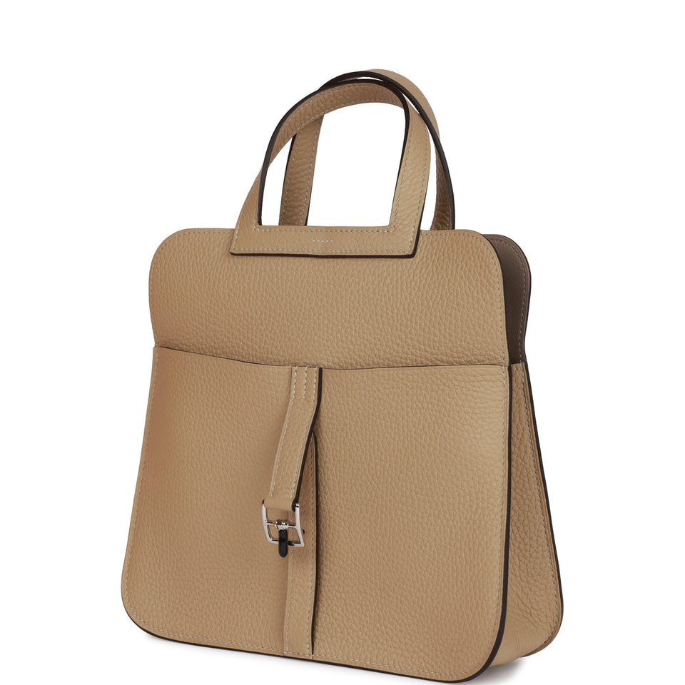 Hermes Halzan 25 Trench Clemence Verso Palladium Hardware