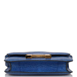 Hermes Micro Constance 14 Bleu Saphir Lizard Niloticus Gold Hardware