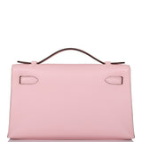 Hermes Kelly Pochette Rose Sakura Swift Palladium Hardware