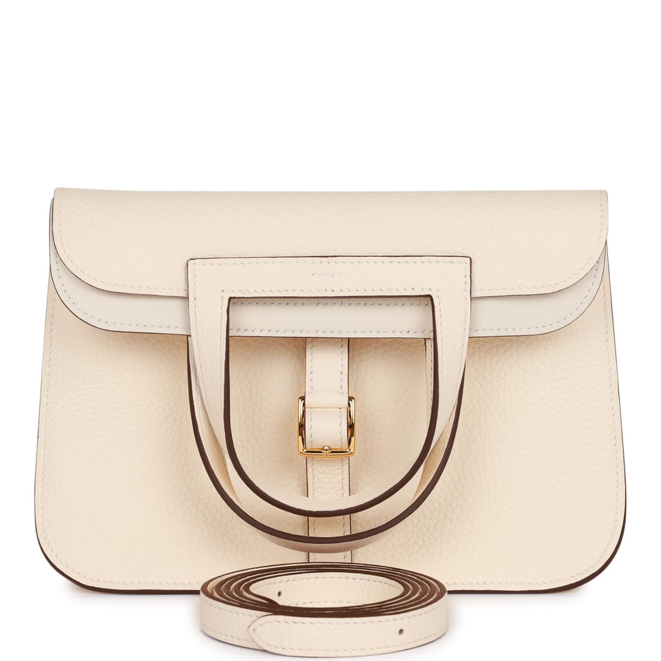Hermes Halzan 25 Nata Clemence Gold Hardware