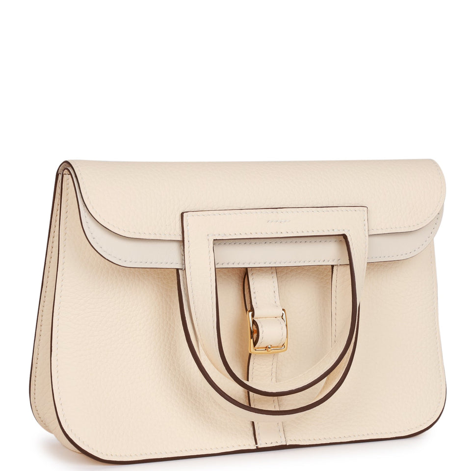 Hermes Halzan 25 Nata Clemence Gold Hardware