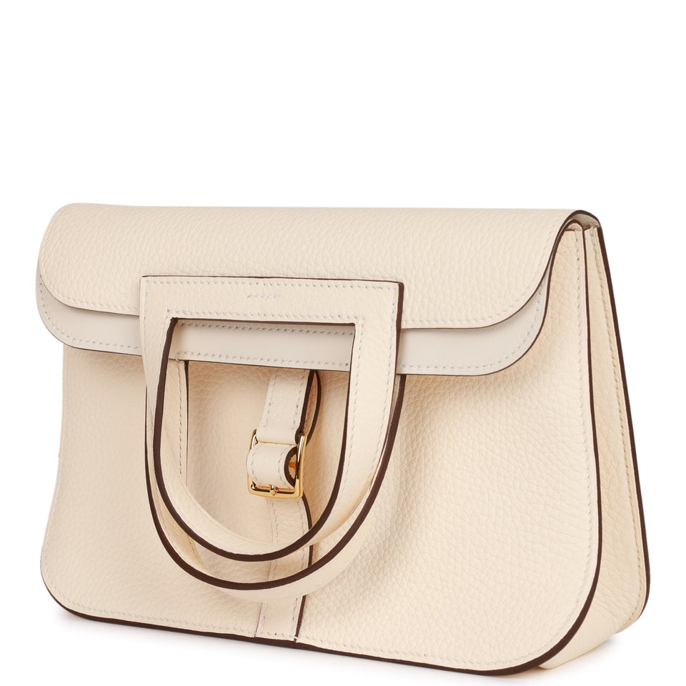 Hermes Halzan 25 Nata Clemence Gold Hardware