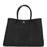 Hermes Garden Party 30 Black Negonda Palladium Hardware
