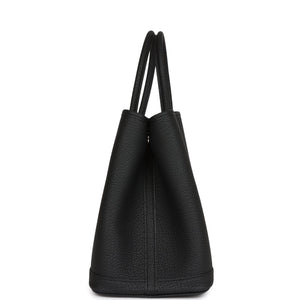 Hermes Garden Party 30 Black Negonda Palladium Hardware