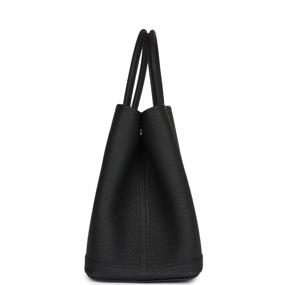 Hermes Garden Party 30 Black Negonda Palladium Hardware