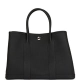 Hermes Garden Party 30 Black Negonda Palladium Hardware