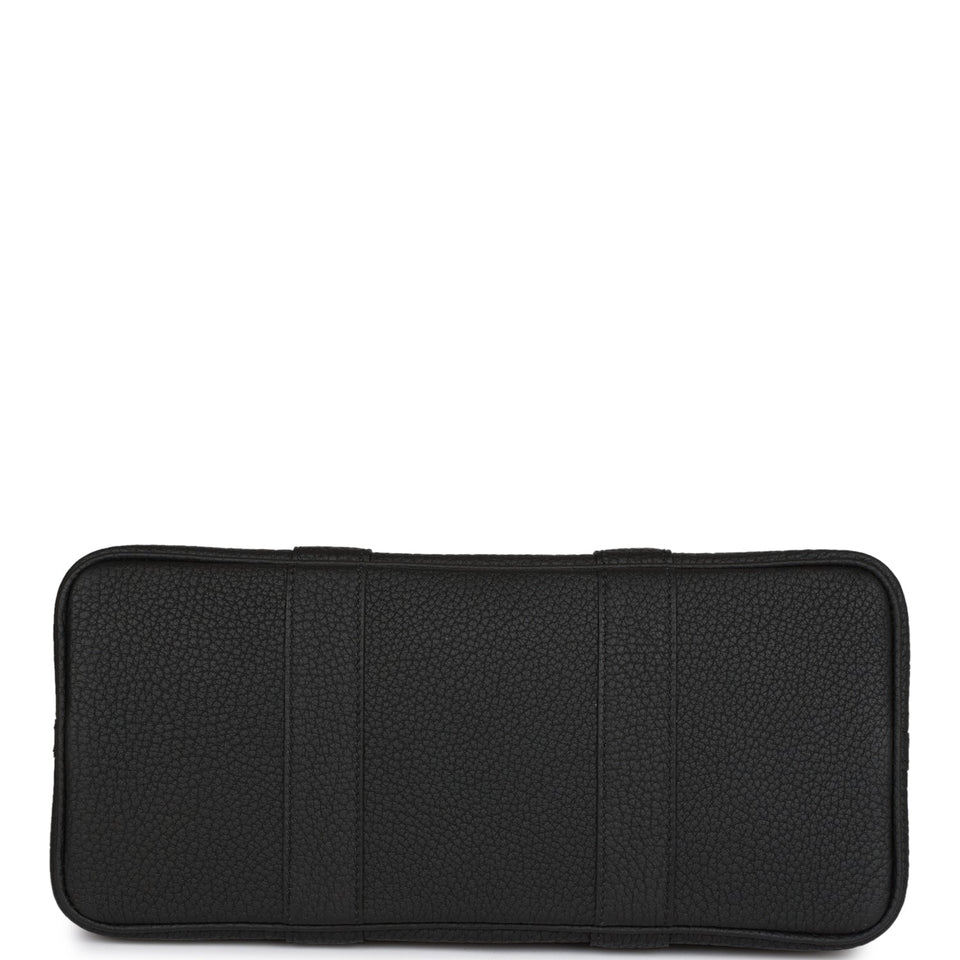 Hermes Garden Party 30 Black Negonda Palladium Hardware