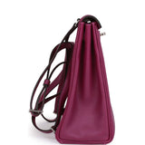 Hermes Kelly Ado Backpack Anemone Evercolor Palladium Hardware