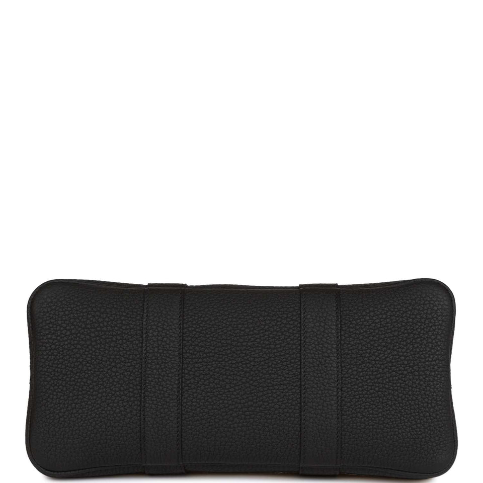 Hermes Garden Party 30 Ecru Toile and Black Negonda Palladium Hardware