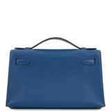 Hermes Kelly Pochette Deep Blue Swift Gold Hardware